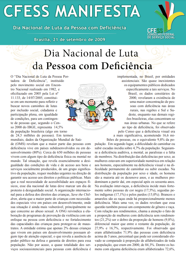 Dia Nacional de Luta da Pessoa com Deficiência