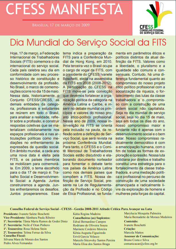 Dia Mundial do Serviço Social da FITS