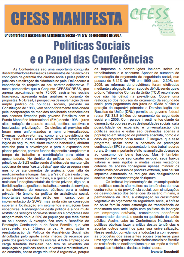 VI Conferência Nacional de Assistência Social