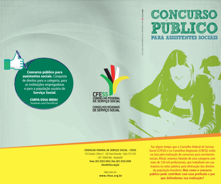 Campanha - Concurso Público para Assistentes Sociais - Folder