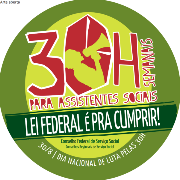 ADESIVO DIA NACIONAL DE LUTA PELAS 30 HORAS